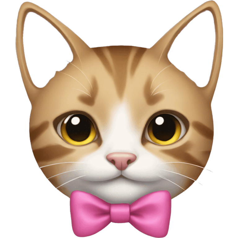 cat with pink bow emoji