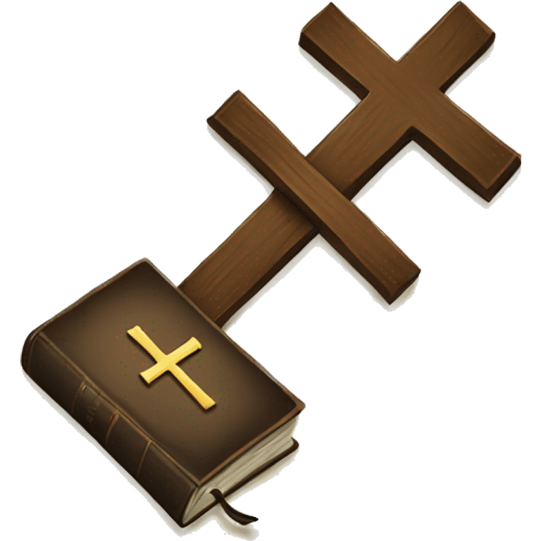 Cross with Bible  emoji