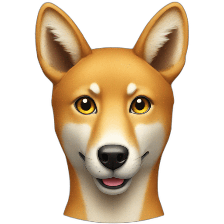 A dingo giving an ok symbol emoji