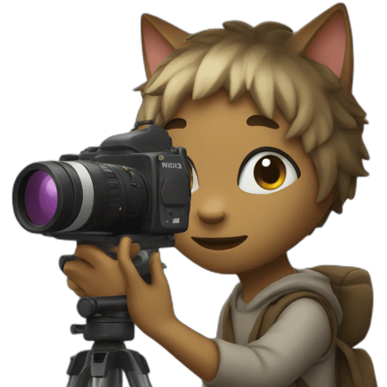 meneki neko filming emoji