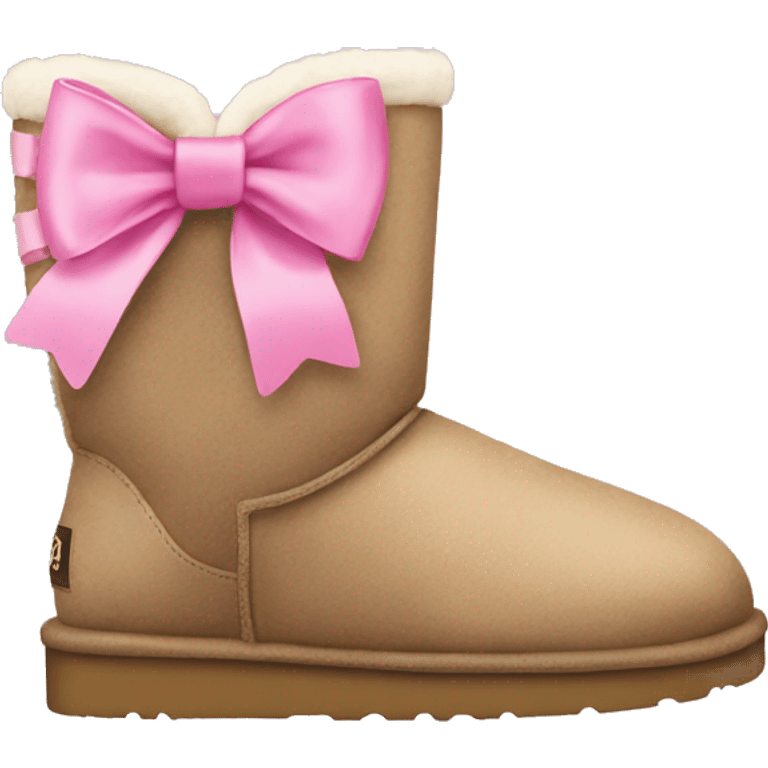 Ugg with pink bow emoji