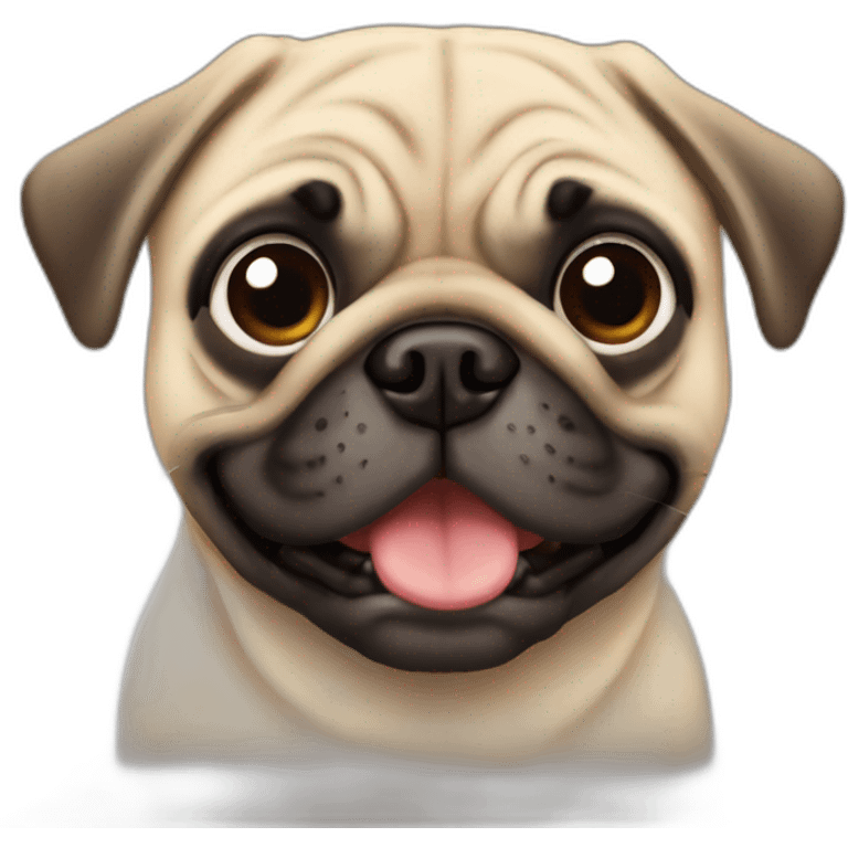 pug bebiendo emoji