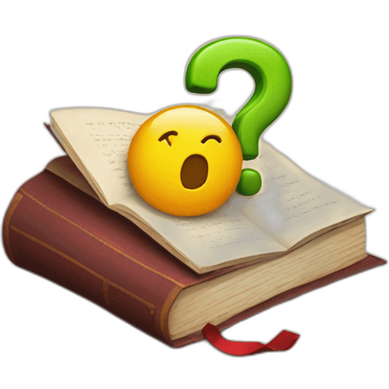 book and question mark emoji