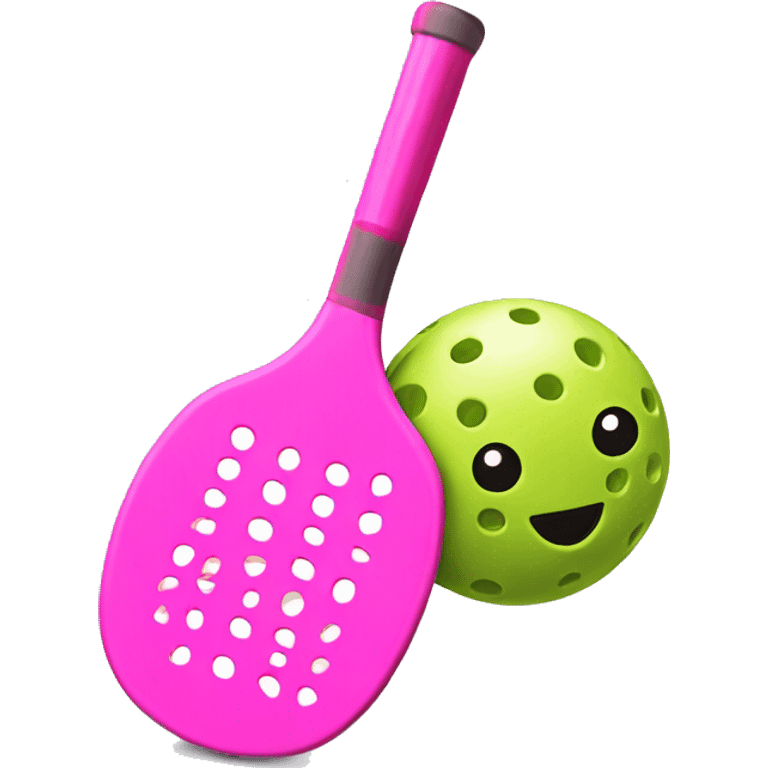 Pickleball paddle pink emoji