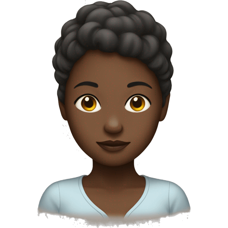 White woman with black baby emoji