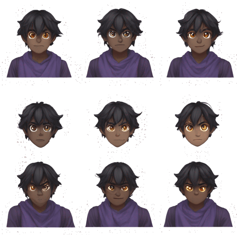 Gojo purple_eyes Handsome_face Anime black_hair boy_bangs (Elf_ears) emoji