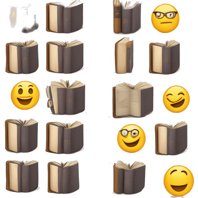 Un libro de matemáticas y dentro de el libro un movi emoji