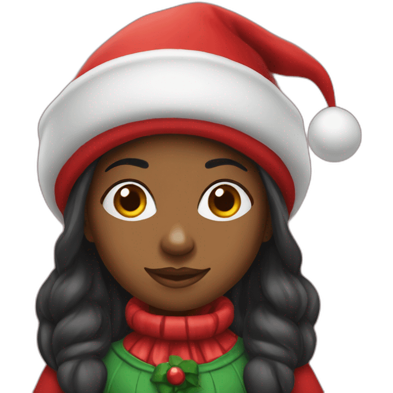 black female christmasgnome emoji