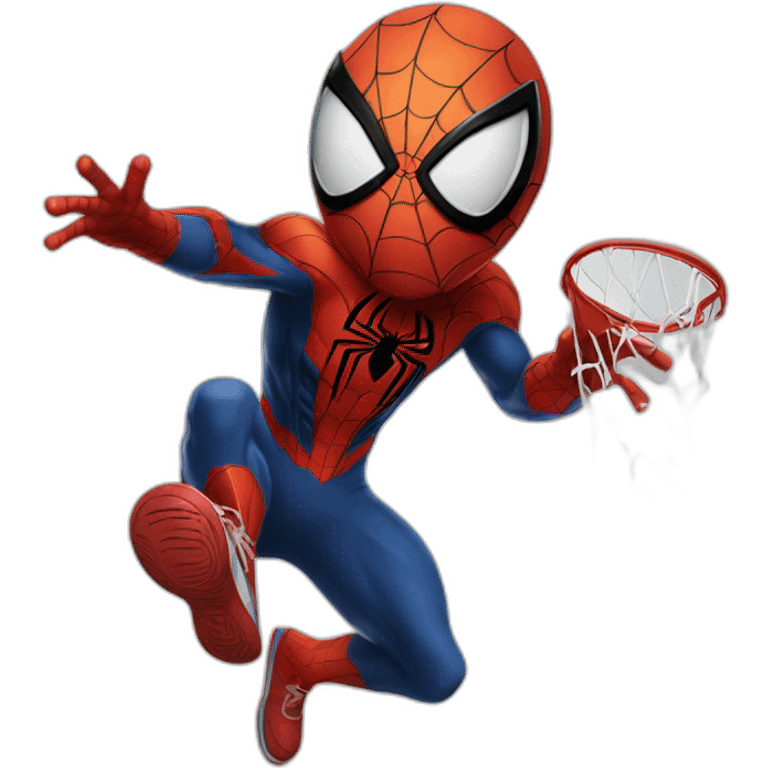 Spider man joue basketball emoji