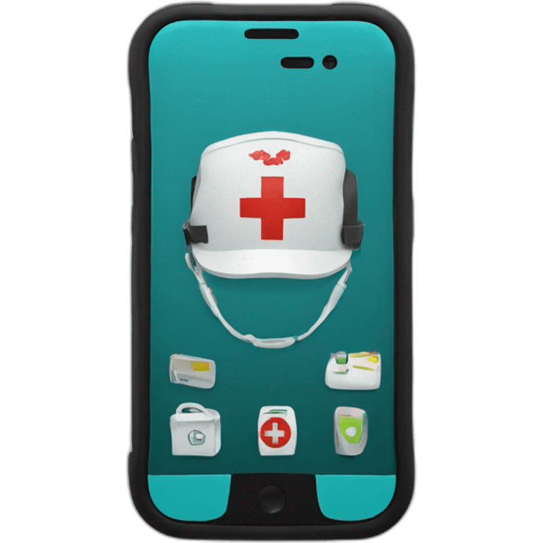 smartphone for paramedics emoji