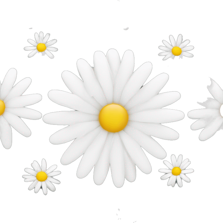 Daisy flower all white emoji