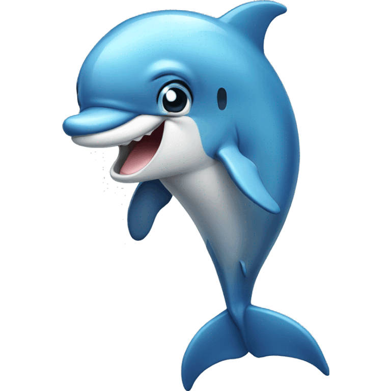 A dolphin crying emoji