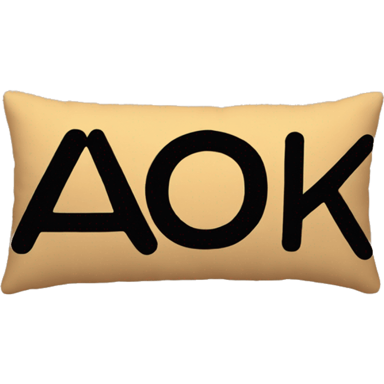 I need a pillow with 'AOK' letters inside emoji