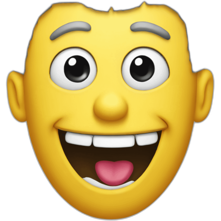 silly brush cartoon face emoji