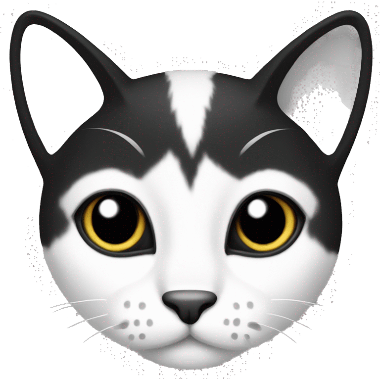 cat black and white emoji