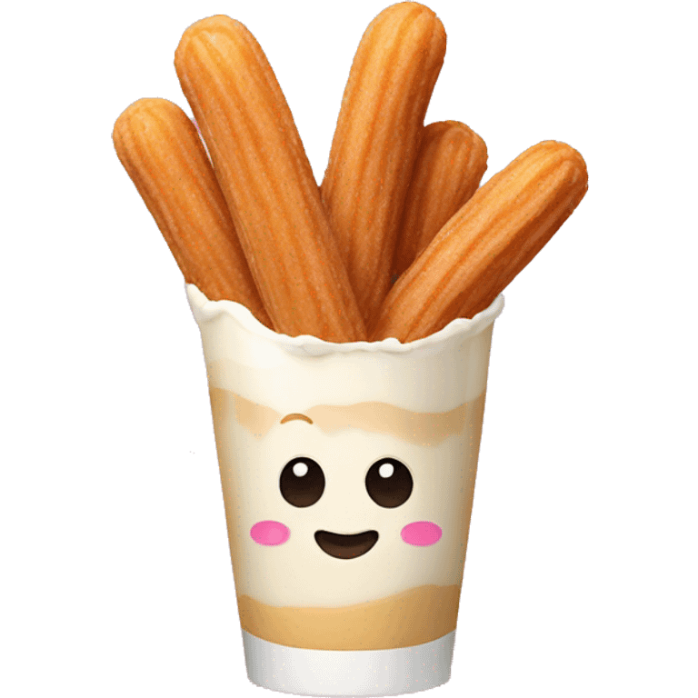 Filled cream churro emoji