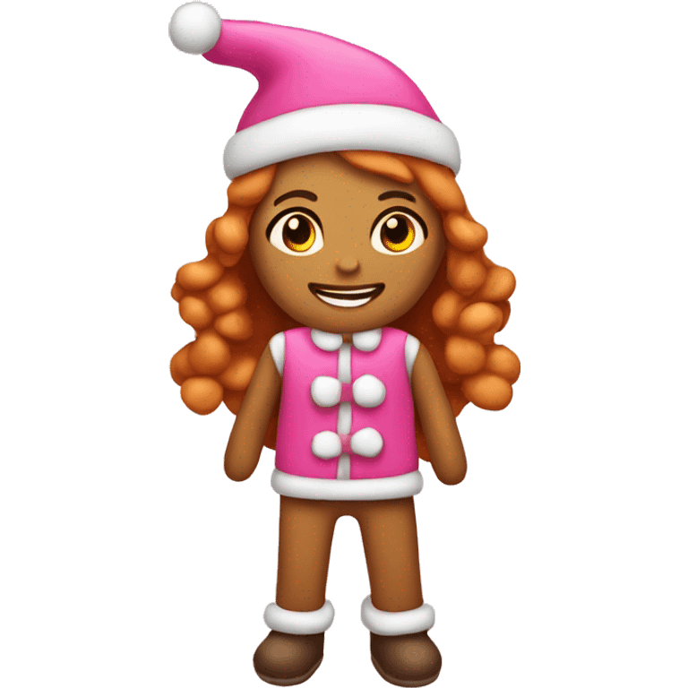 ginger bread christmas pink  emoji