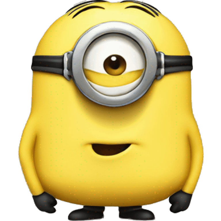 A yellow minion with a large round butt emoji