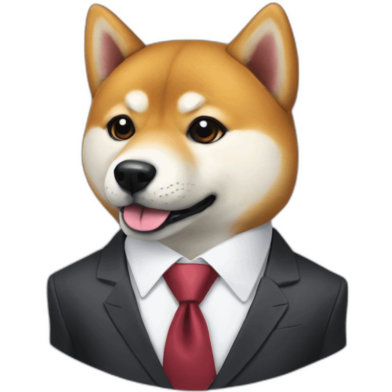 Shiba Inu in a suit emoji