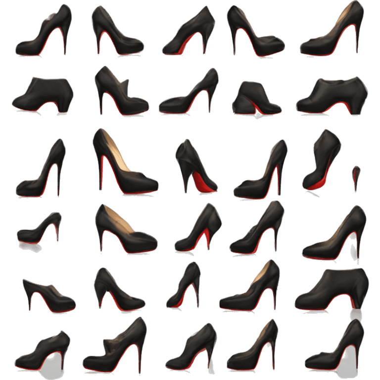 Louboutin heels black emoji