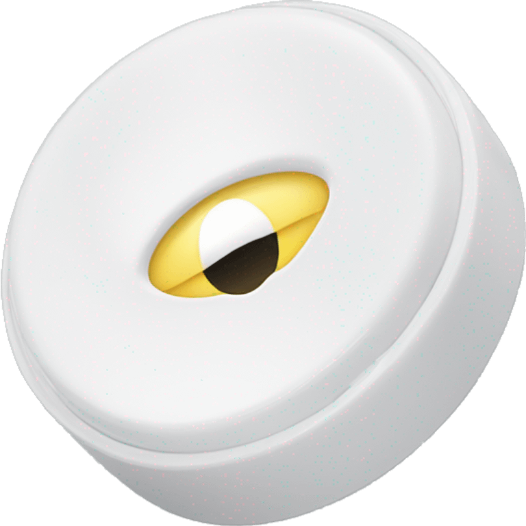 white screw-top contact lens case emoji