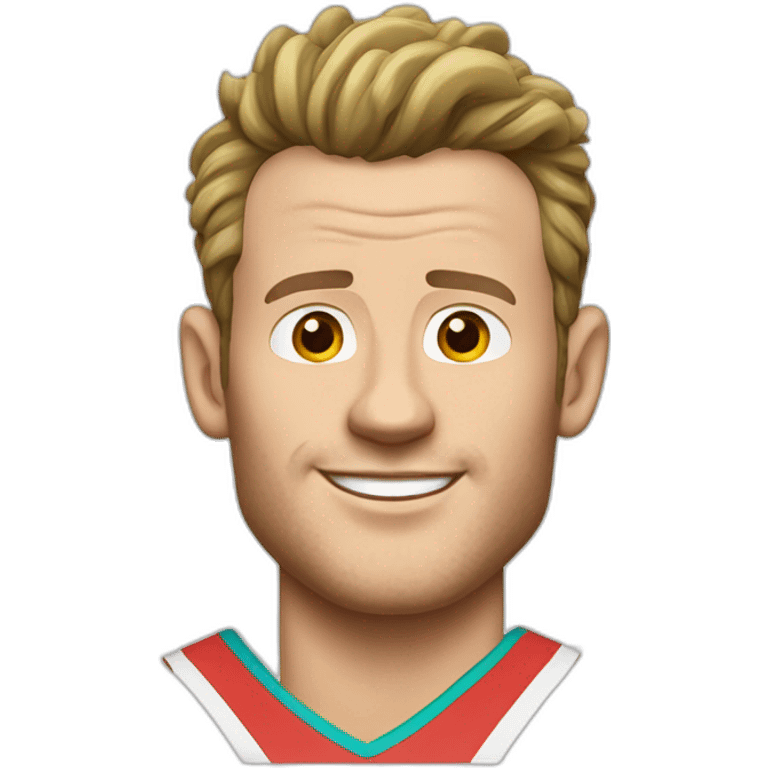 Jonathan Toews as rainbow beach bum emoji