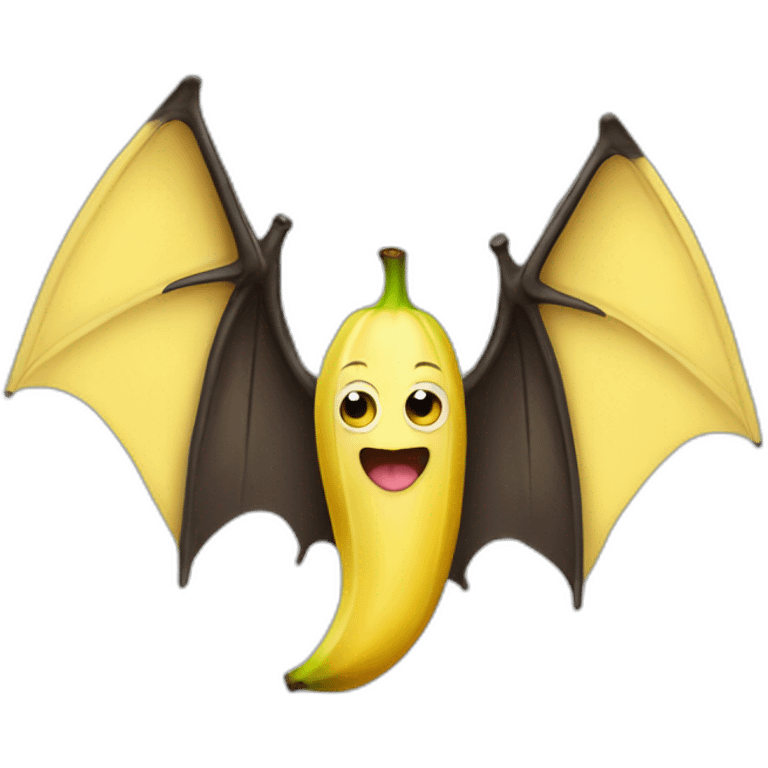 banana with bat wings emoji