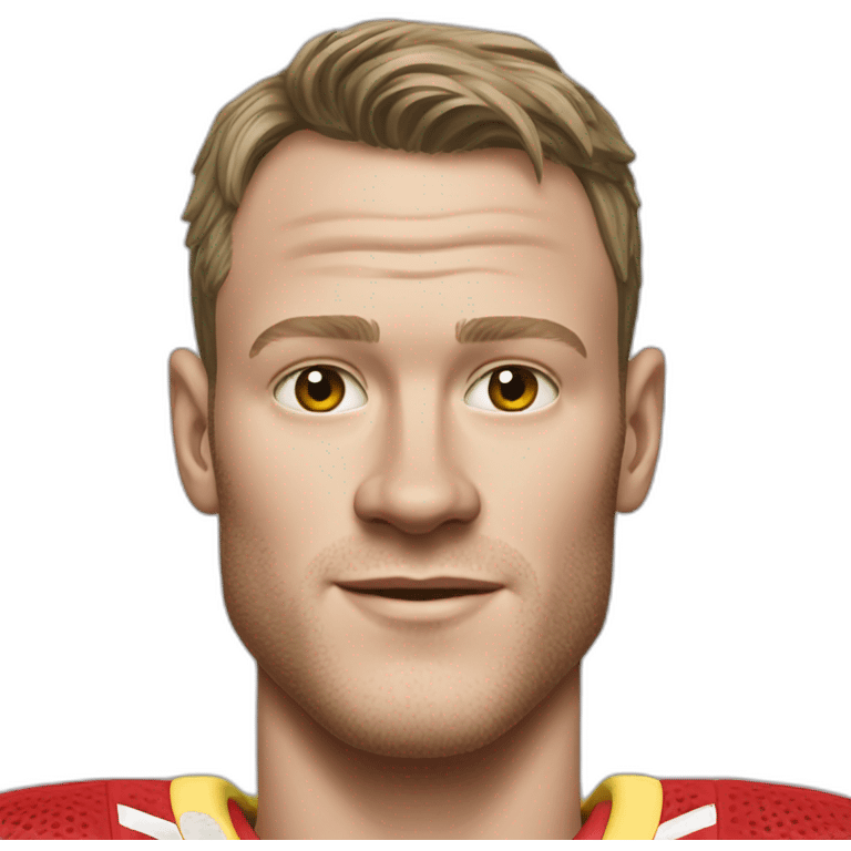 Jonathan Toews as rainbow beach bum emoji