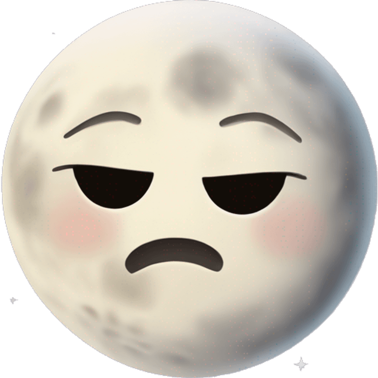 Moon astrology symbol with cute face emoji