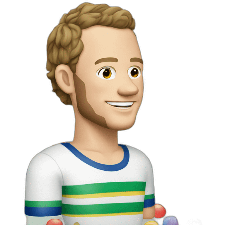 Jonathan Toews as rainbow beach bum emoji