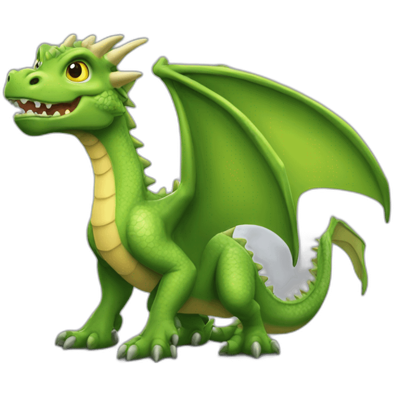 Dragon sur dinosaure emoji