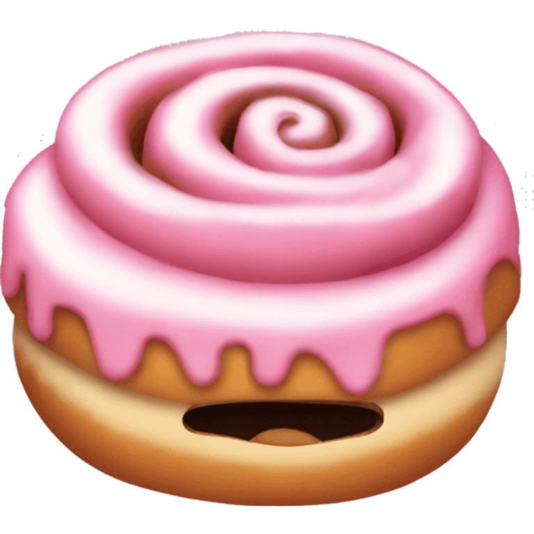 Pink cinnamon roll  emoji