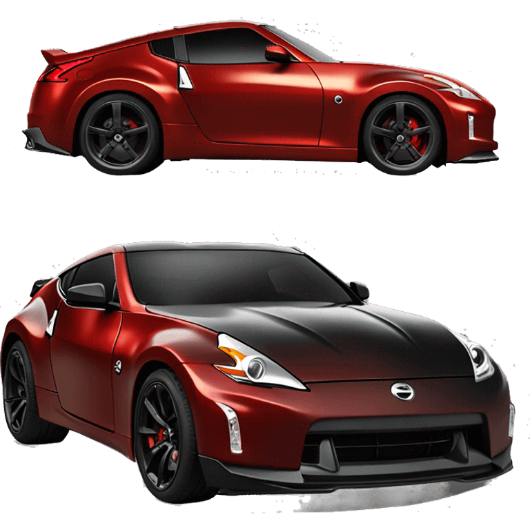 Red 370z black hood emoji