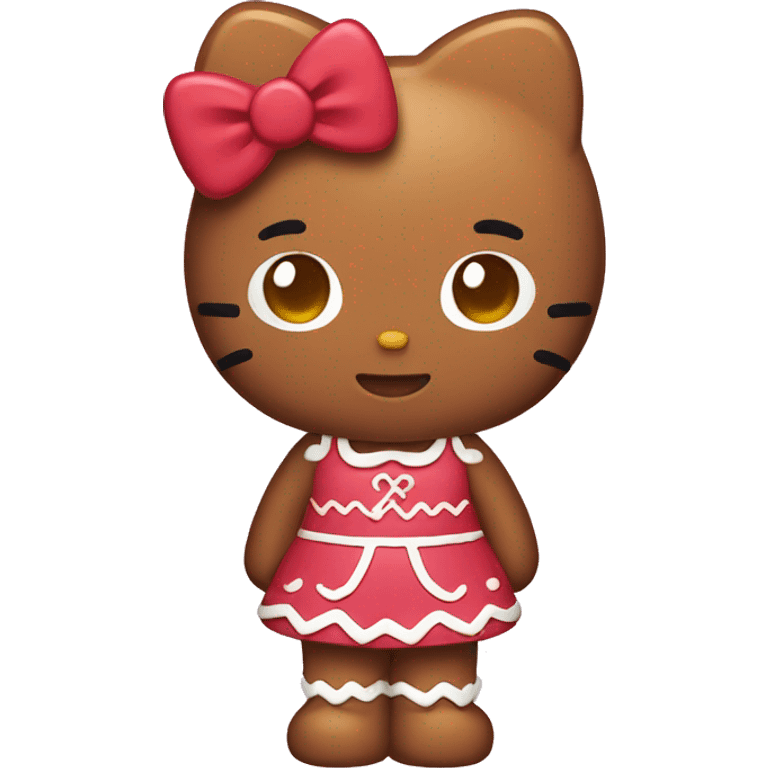 hello kitty with gingerbread costume  emoji