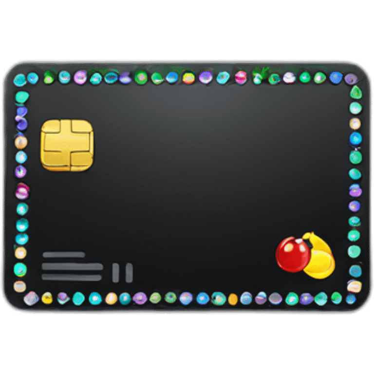 Black credit card with gems emoji