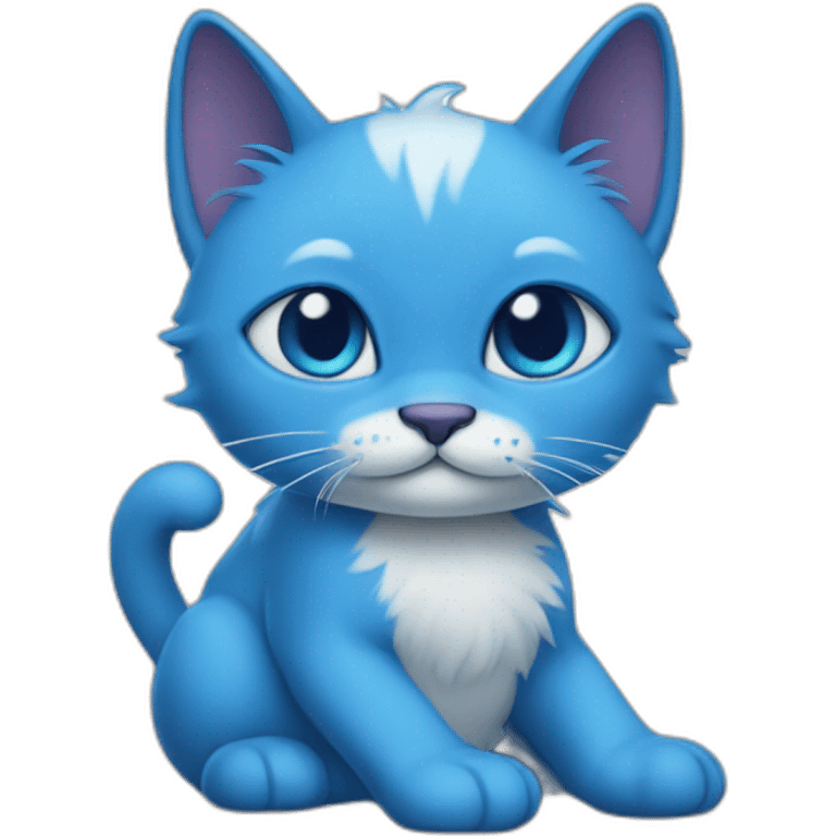 Blue smurf cat emoji