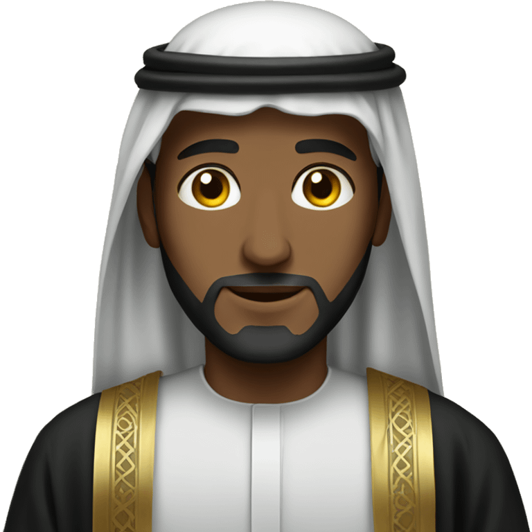 Saudi man wearing black thobe emoji