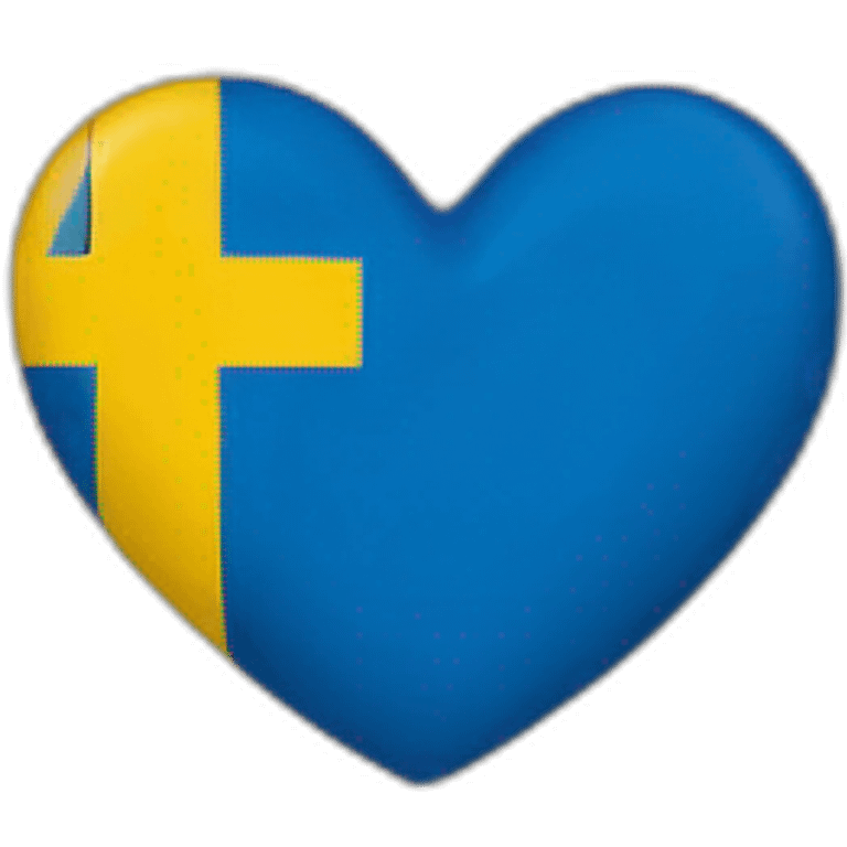 swedish flag heart shape emoji