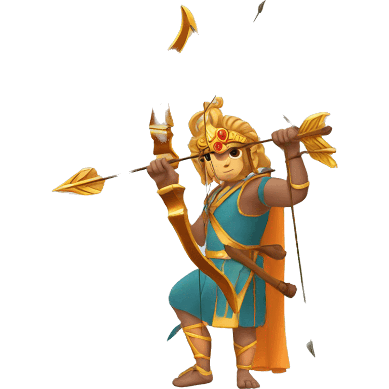 Lord Ram with bow and arrow  emoji