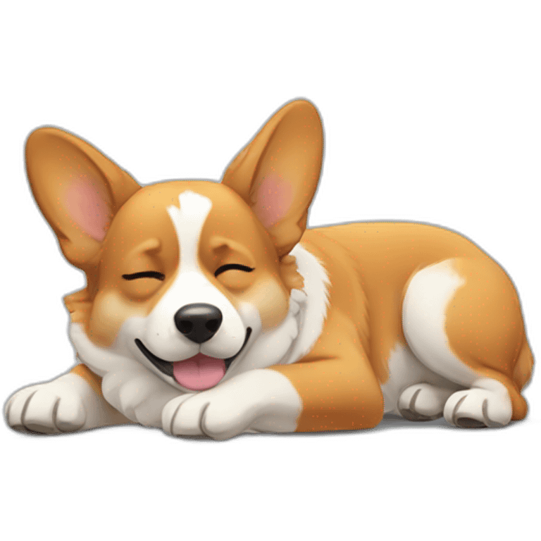 a tired corgi emoji