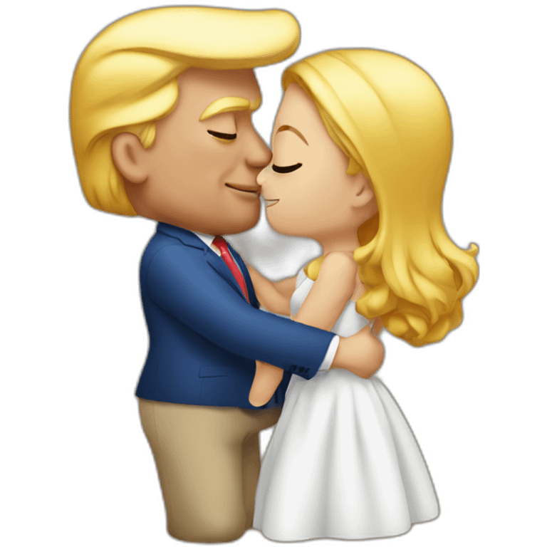 trump kissing his daughter, positivity, inclusiveness emoji