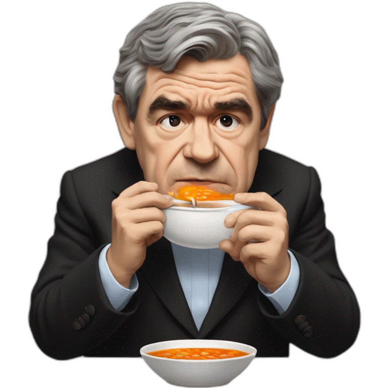 Gordon Brown eating soup emoji