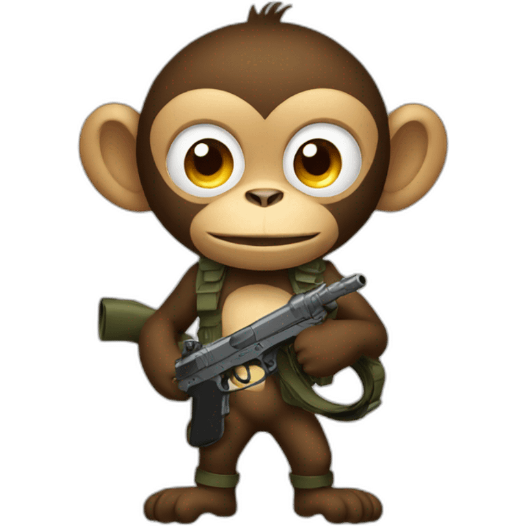 Monkey with guns emoji