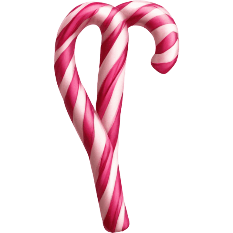 Pink candy cane heart emoji