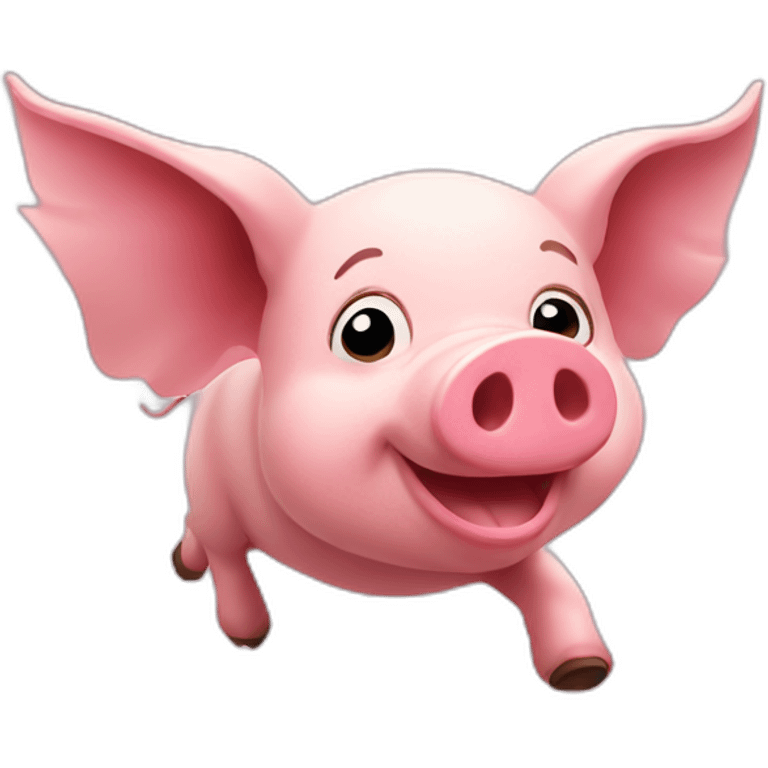 a pig flying emoji