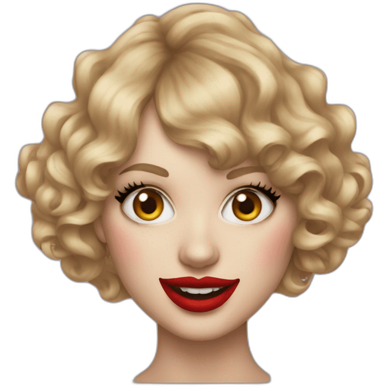 Taylor Swift with clown makeup emoji