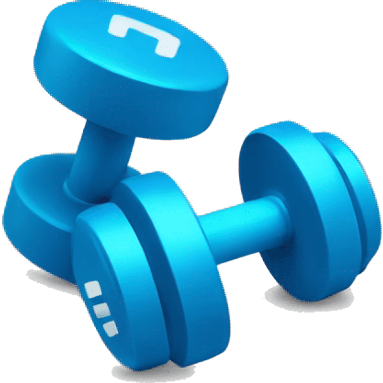 BRIGHT COLORED dumbell emoji