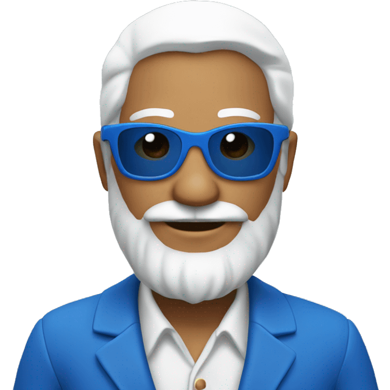 Santa Claus in a blue suit with sunglasses  emoji