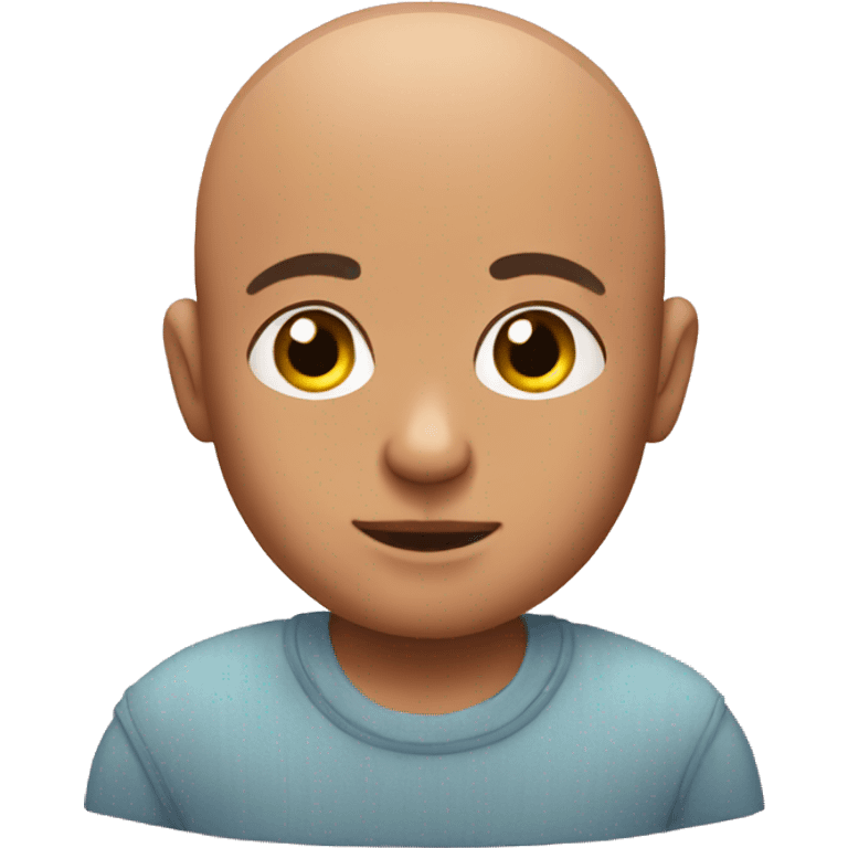 bald man with baby emoji