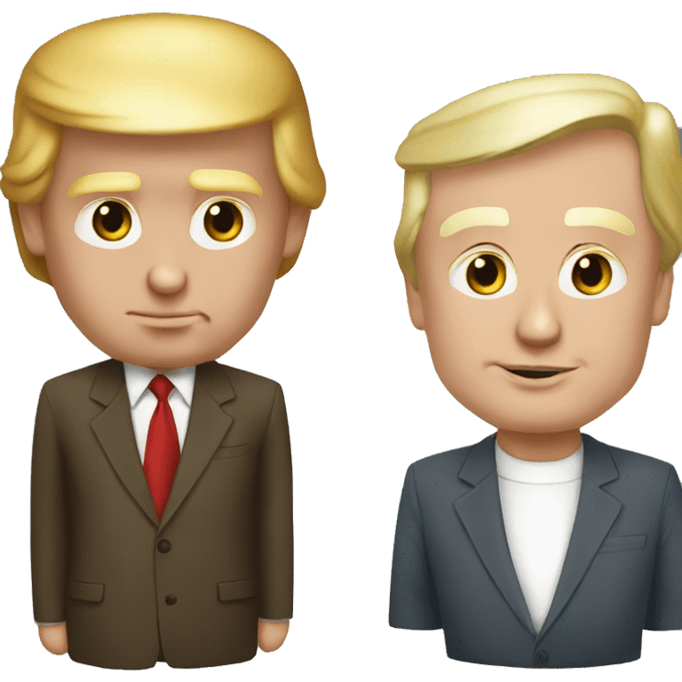 Donald trump with Vladimir poutine emoji